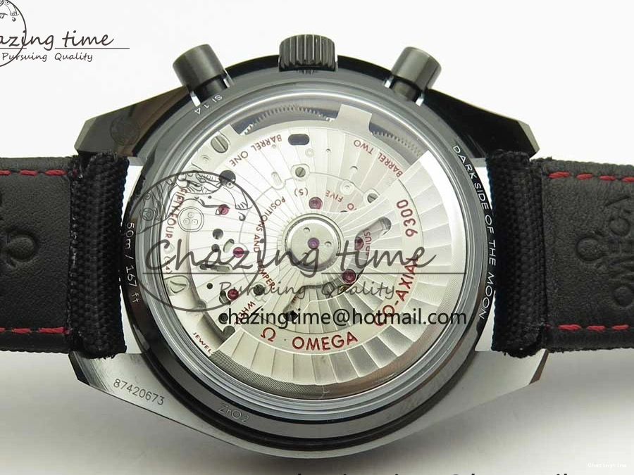 1229 Premium Speedmaster “Dark Side of The Moon” Real Ceramic OMF 1:1 Best Edition on Nylon Strap A 7977